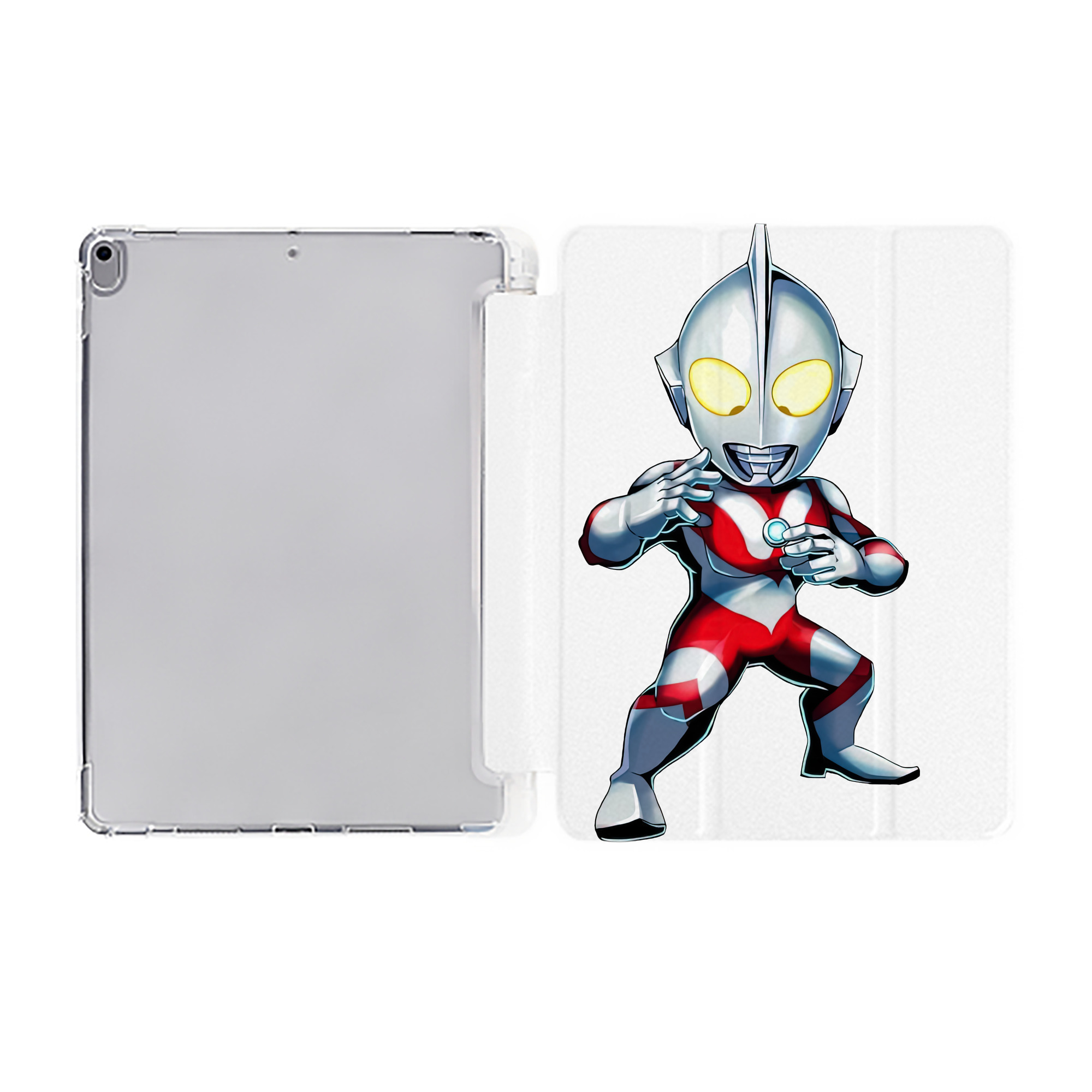 （画像用） ウルトラマン Ultraman IPad ケース ペン収納付き 三つ折りスタンド PUレザー×シリコン 対応機種9.5/10.5/10.9インチ